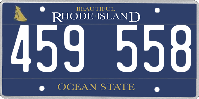 RI license plate 459558