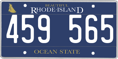 RI license plate 459565