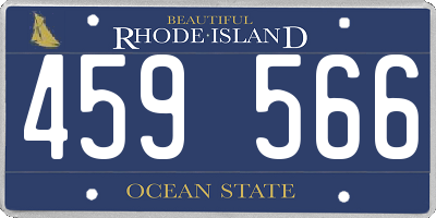 RI license plate 459566