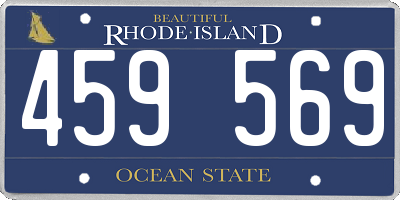 RI license plate 459569