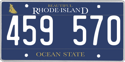 RI license plate 459570