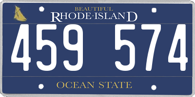 RI license plate 459574