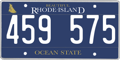 RI license plate 459575