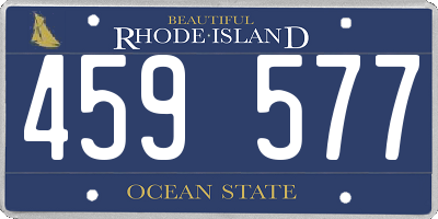 RI license plate 459577