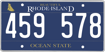 RI license plate 459578