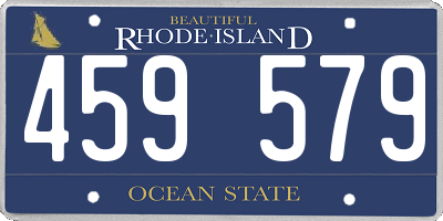 RI license plate 459579