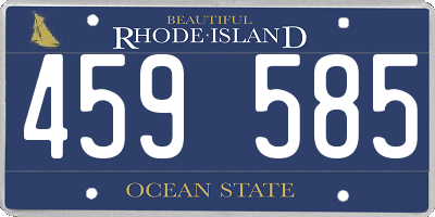 RI license plate 459585