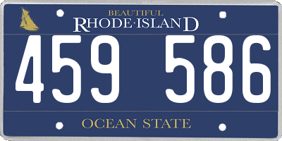 RI license plate 459586