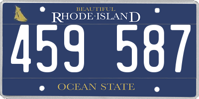 RI license plate 459587