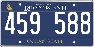 RI license plate 459588