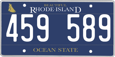 RI license plate 459589
