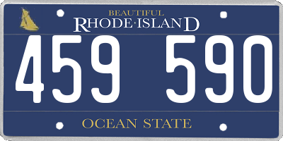 RI license plate 459590