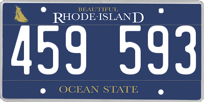 RI license plate 459593