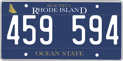 RI license plate 459594
