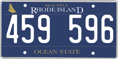 RI license plate 459596