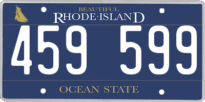 RI license plate 459599