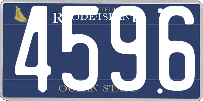 RI license plate 4596