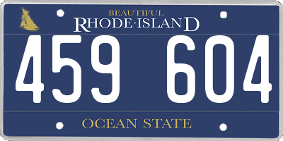 RI license plate 459604