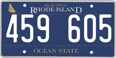 RI license plate 459605