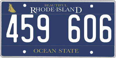 RI license plate 459606