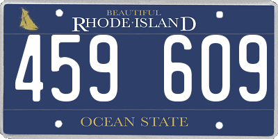 RI license plate 459609
