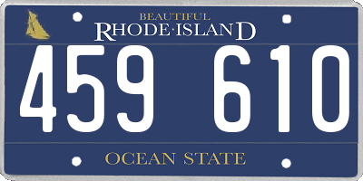 RI license plate 459610