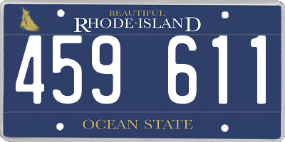 RI license plate 459611