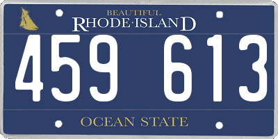 RI license plate 459613