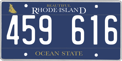 RI license plate 459616