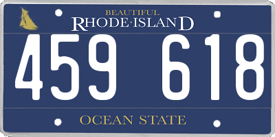RI license plate 459618