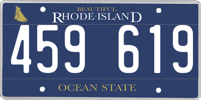 RI license plate 459619