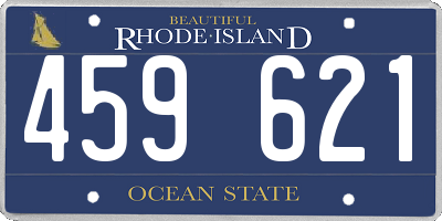 RI license plate 459621