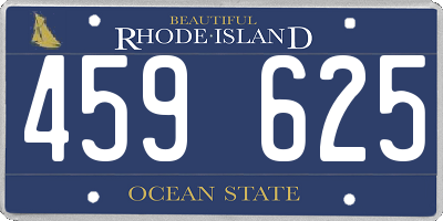 RI license plate 459625