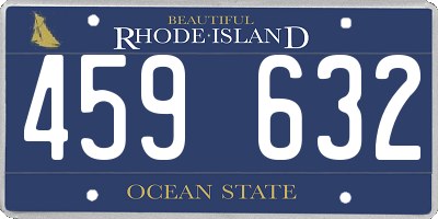 RI license plate 459632