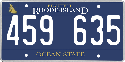 RI license plate 459635