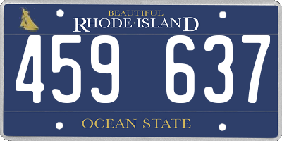 RI license plate 459637