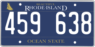 RI license plate 459638