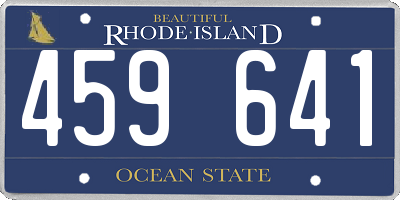 RI license plate 459641