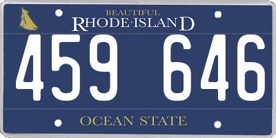 RI license plate 459646