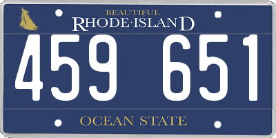 RI license plate 459651