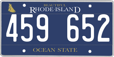 RI license plate 459652