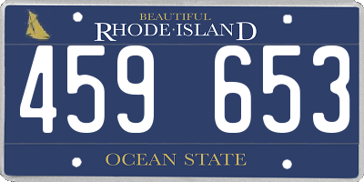 RI license plate 459653