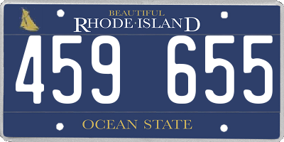 RI license plate 459655