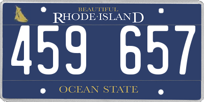 RI license plate 459657