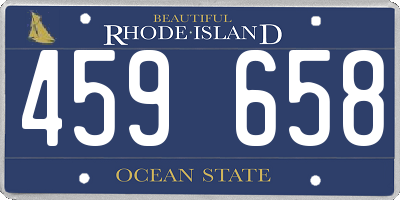RI license plate 459658