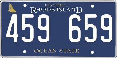 RI license plate 459659