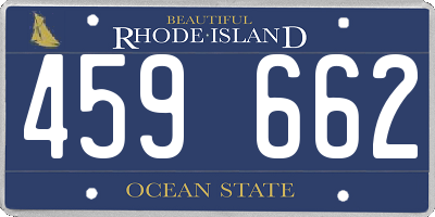 RI license plate 459662