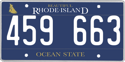 RI license plate 459663