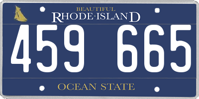 RI license plate 459665