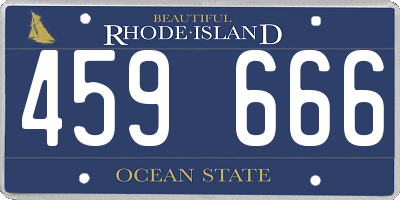 RI license plate 459666